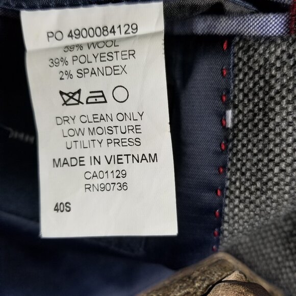 Tommy Hilfiger Men's 40S Blue Check 59% Wool Blazer Sport Coat & Tie 12628 - Picture 9 of 9